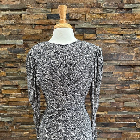 ISABEL MARANT Wrap-Effect Printed Mini Dress Size 38 - Picture 3 of 16